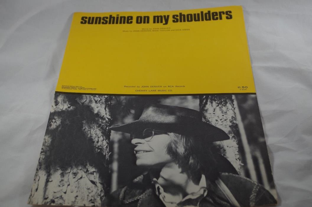 SUNSHINE ON MY SHOULDERS John Denver Piano Guitar Vocal Sheet Music 1971