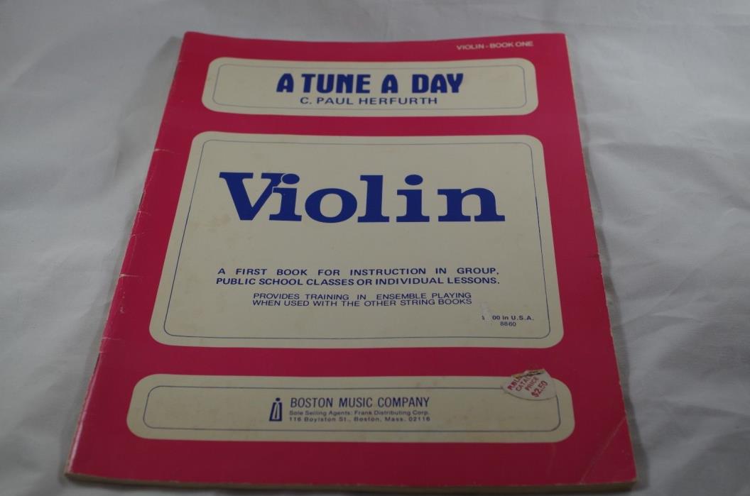 VTG A Tune a Day: First Book for Violin Instruction by C. Paul Herfurth 1953