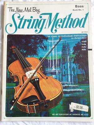1965 Mel Bay String Method: Bass Book No. 1 Guitar Instruction Music