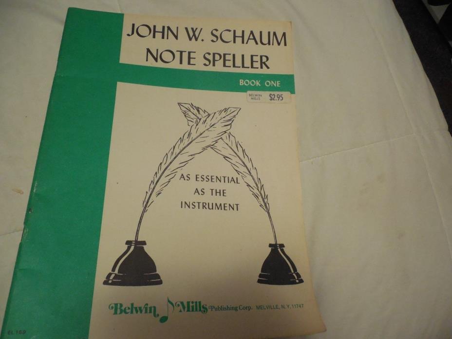 Vintage 1945 John W. Scham Note Speller Book One Belwin Mills Publishing