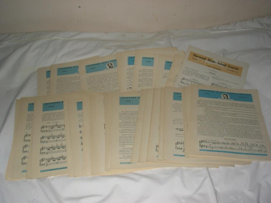 Vintage Sherwood Music School Piano Courses study lot of 90