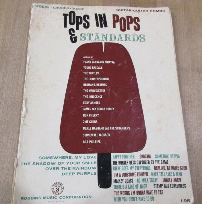 1967  Tops in Pops & Standards Guitar Music Book