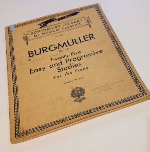 Schirmer's Library Vol. 500 Burgmuller Op. 100 Twenty-Five Piano Studies 1931
