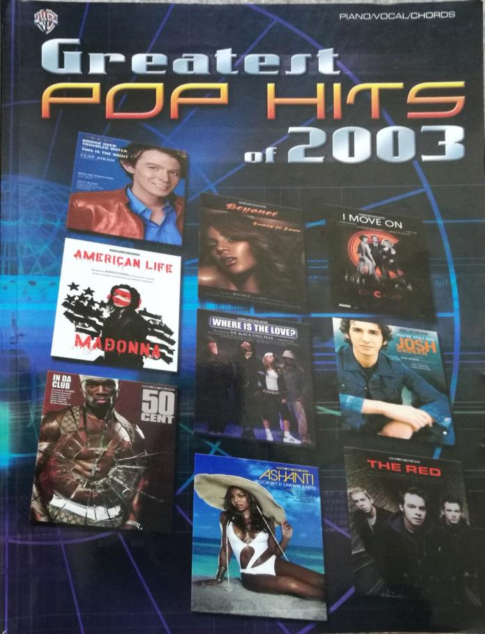 Greatest Pop Hits of 2003 Songbook for Piano, Vocal, Guitar