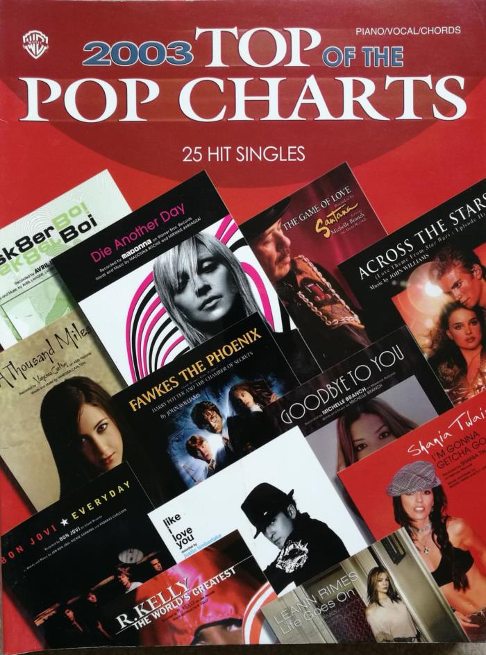 2003 Top of the Pop Charts Songbook - Piano, Vocal, Guitar