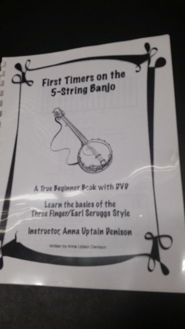 BANJO BASICS First Timers on the 5-String Banjo, Anna Uptain Denison NEW!!