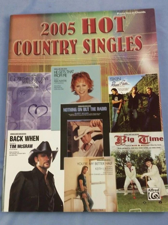 2005 HOT COUNTRY SINGLES Sheet Music Song Book 0757940633 Reba Rascal Flatts