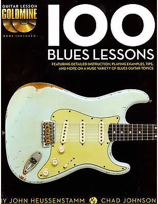 100 Blues Guitar Lessons Sheet Music Method Book ~ Audio Download ~ 12 bar blues