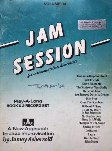 Jam Session For Instrumentalists & Vocalists, Vol. 34, Jamey Abersold (RF624)