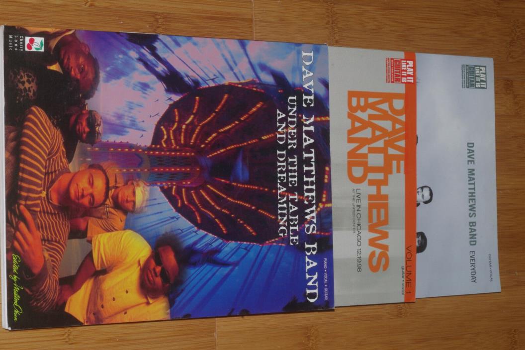 Dave Matthews Band Songbooks - Lot of 3