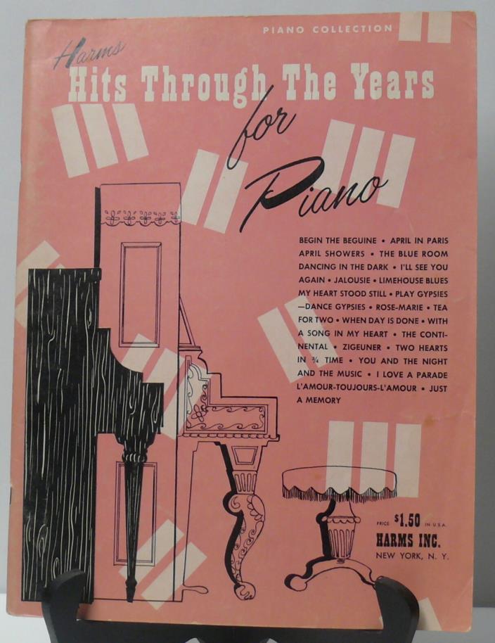 SHEET MUSIC SONG BOOKS > HITS THROUGH THE YEARS > FOR PIANO