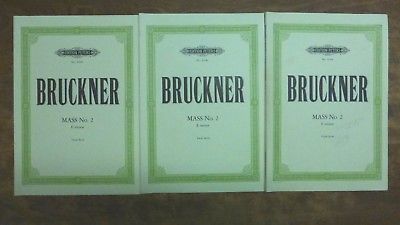 Lot 3 Songbooks- BRUCKNER Mass No. 2 E Minor VOCAL SCORE