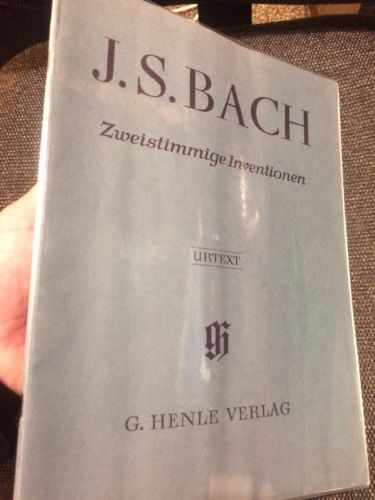 J. S. Bach Zweistimmige Inventionen Urtext G. Henle Verlag cover #169 Germany