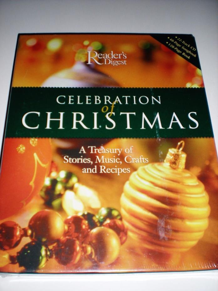 Reader's Digest CELEBRATION OF CHRISTMAS Book & CD Songbook Recipes Disc NEW