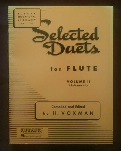 NEW Selected Duets for Flute H Voxman Volume II 2 advanced Rubank Hal Leonard
