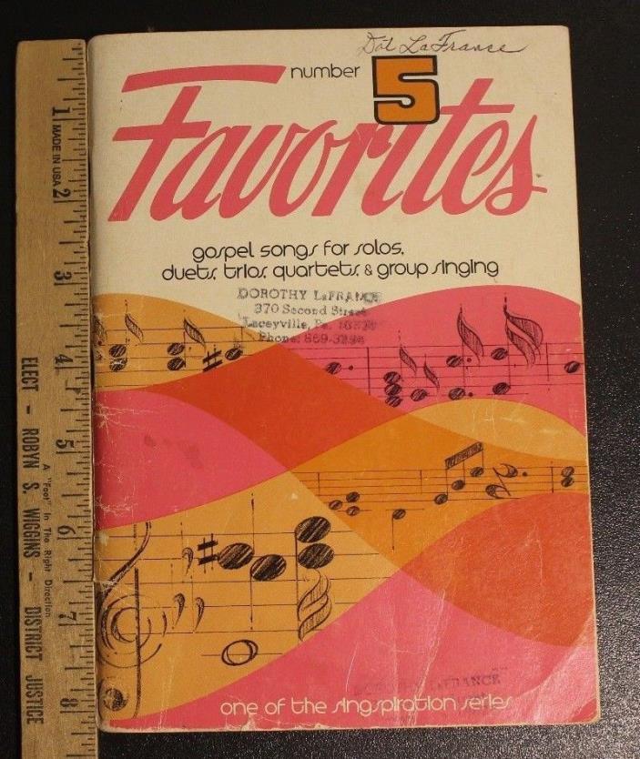Favorites Number 5 Gospel Songs for Solos, Duets, Trios, Quartets and Group 1961