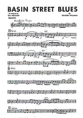 Basin Street Blues Dixieland Jazz Combo Arrangement Sheet Music