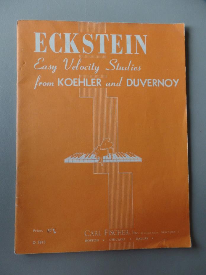 1952 Eckstein Easy Velocity Studies from Koehler and Duvernow GVC 31 pp