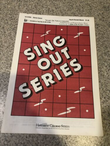 Gloria Canon Sing Out Series 1998 Sheet Music 15/1379H Used EX FS