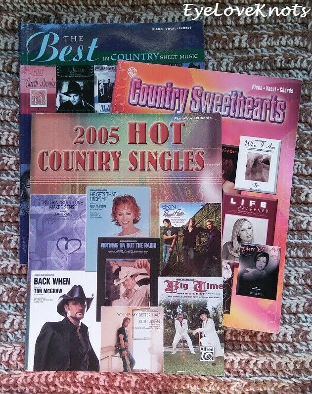 LOT of 3 Country Sheet Music Books for Piano, Vocal, Guitar