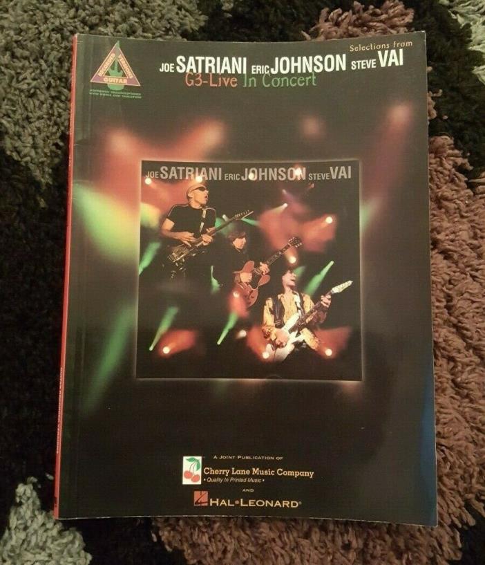 Joe Satriani Eric Johnson Steve Vai. G3-Live In Concert Guitar Tab Book.