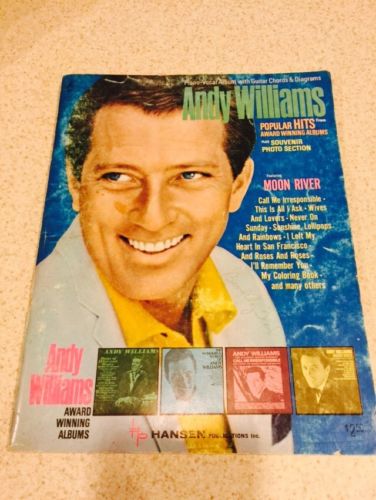 ANDY WILLIAMS PIANO-VOCAL ALBUM W/GUITAR CHORDS AND DIAGRAMS 1963-64