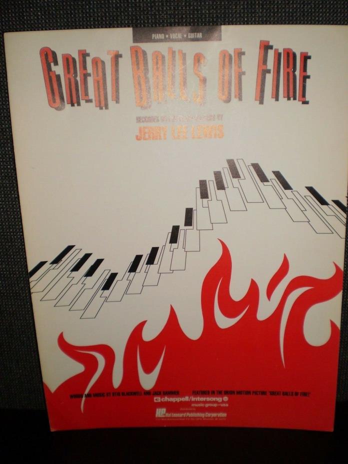 Sheet Music GREAT BALLS OF FIRE Piano, Vocal, Jerry Lee Lewis
