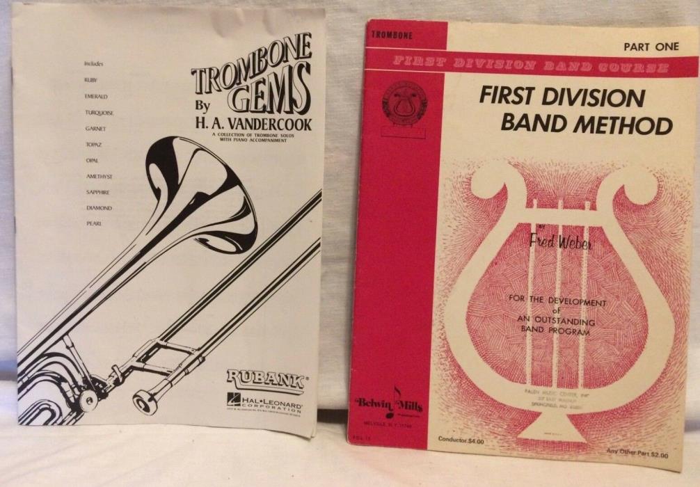 Trombone Sheet Music Books - Lot of 2 / Beginner, Intermediate