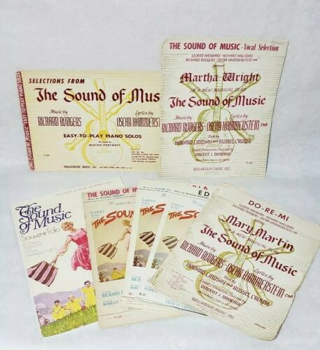 The Sound Of Music Sheet Music 1950's 1960's Lot of 7 Bundle Vintage