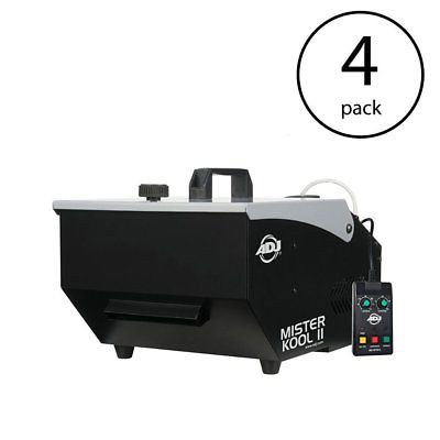 American DJ Mister Kool II Low Lying Water Based Smoke Fog Machine (4 Pack)