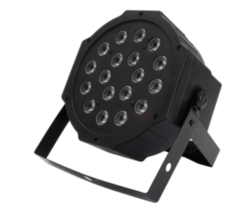 24W 18-RGB LED Auto / Voice Control DMX512 High Brightness Mini Stage Lamp Black