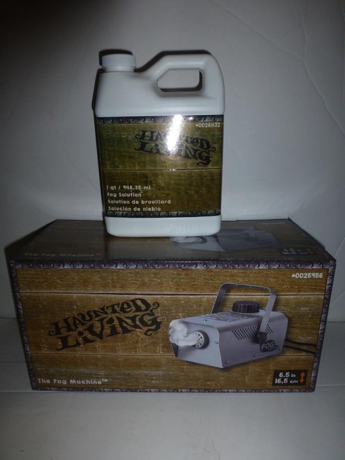 Gemmy Haunted Living Silver Portable Indoor Fog Machine and Fog Solution New
