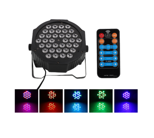 36W 36-LED RGB Remote / Auto / Sound Control DMX512 High Brightness Mini