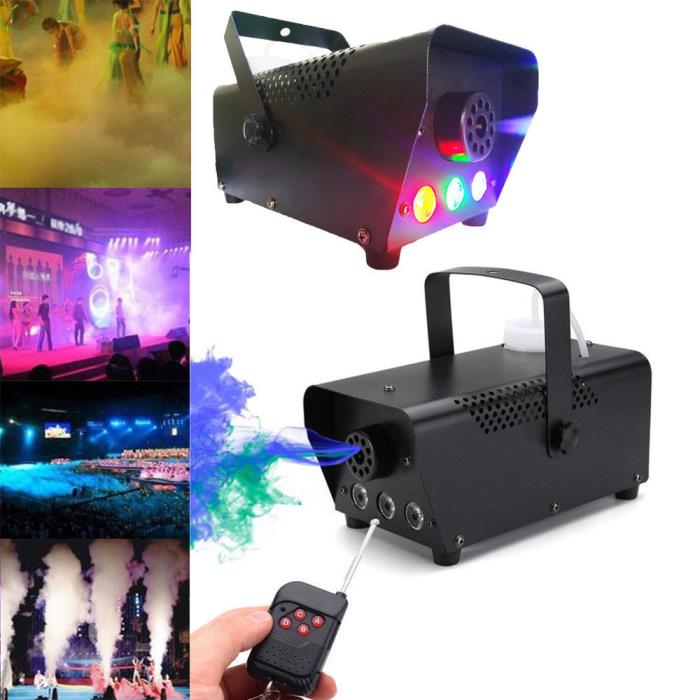 500W RGB LED Fog Smoke Machine Remote Control for Stage Fogger Party Club Disco