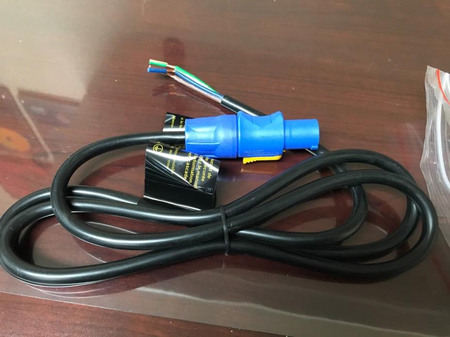 Power-con line cord for lighting fixtures. 6A. Just add male end of choice.