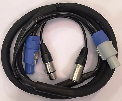 Blizzard Lighting DMX5PC-6 / COMBO 5-PIN DMX COOL CABLE+POWERCON CABLE 6-FOOT