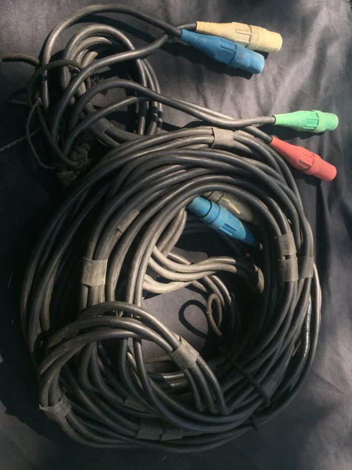 4 WIRE FEEDER CABLE 50' banded bundle Entertainment Industry 2 AWG 600V CAMLOK