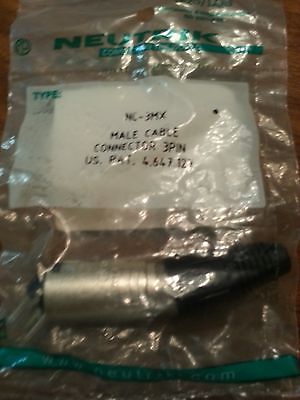 NEUTRIK NC-3MX  X-SERIES 3 PIN MALE XLR CABLE CONNECTOR