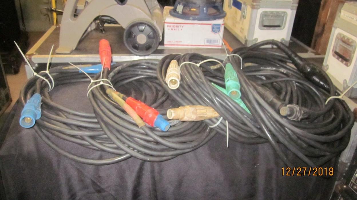 QTY 5 Cam to cam 2/0  Single Feeder Cables 50 ft each