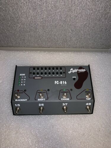 LIGHTRONICS FC-816 16 Channel 8 Scene Multiplex Stage Dimmer Foot Controller.