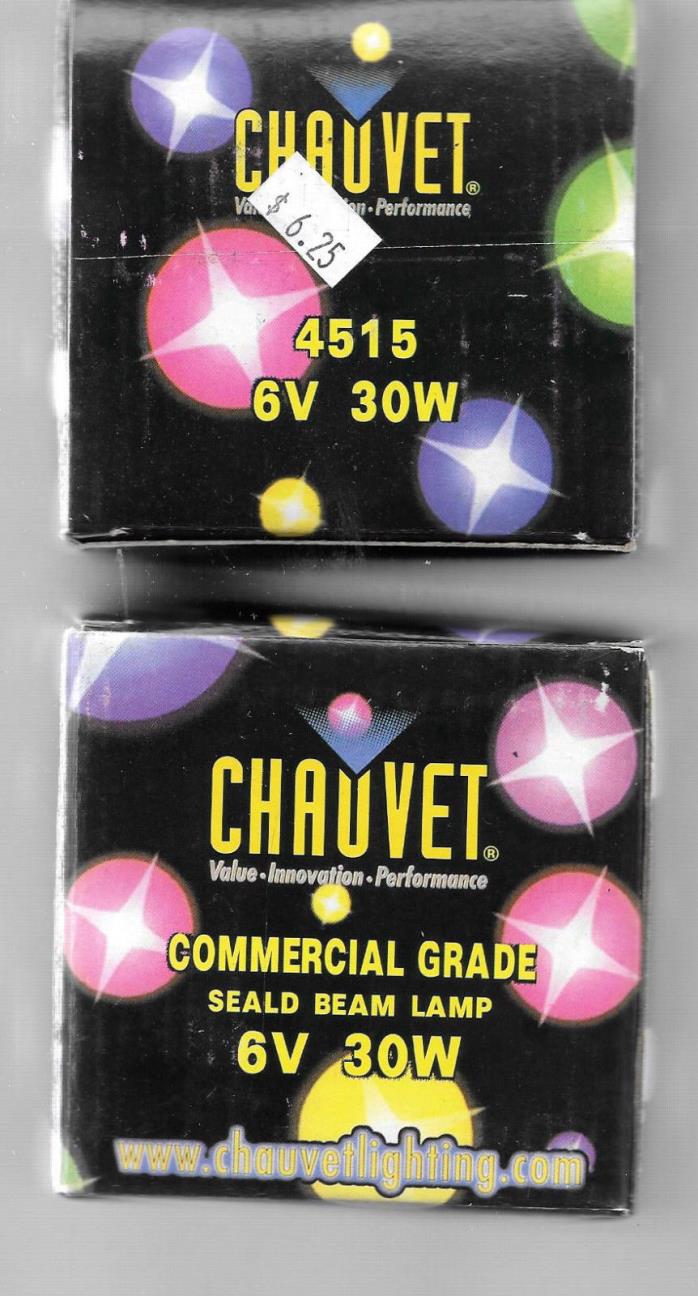 Chauvet-CH-4515 6V 30W- COMMERCIAL GRADE SEALED BEAM LAMP--LOT OF 2