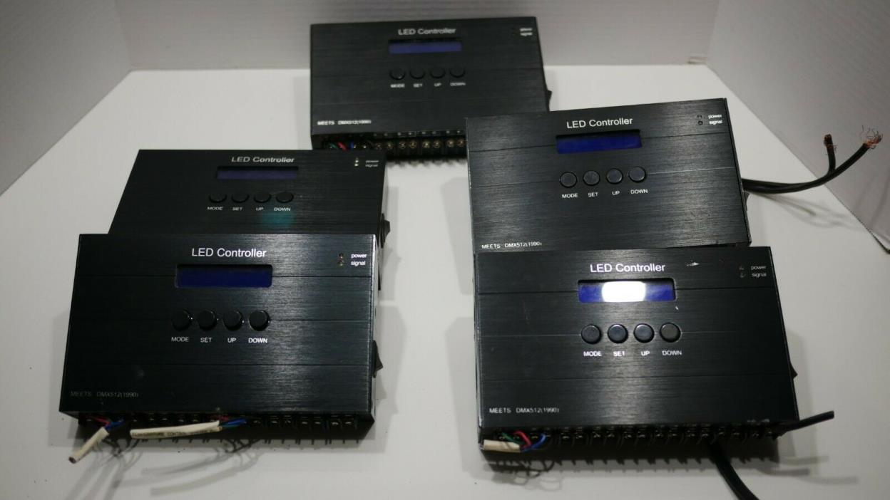 Wireless DMX512 LED Controller, DMX512 Decoder, DC12/24V - Lot of 5