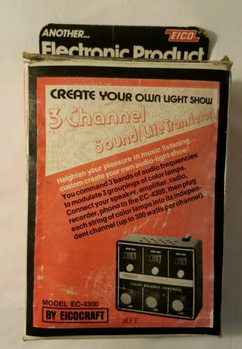 Vintage 3 Channel Sound Lite Translator EICOCRAFT EC-4300 Light show