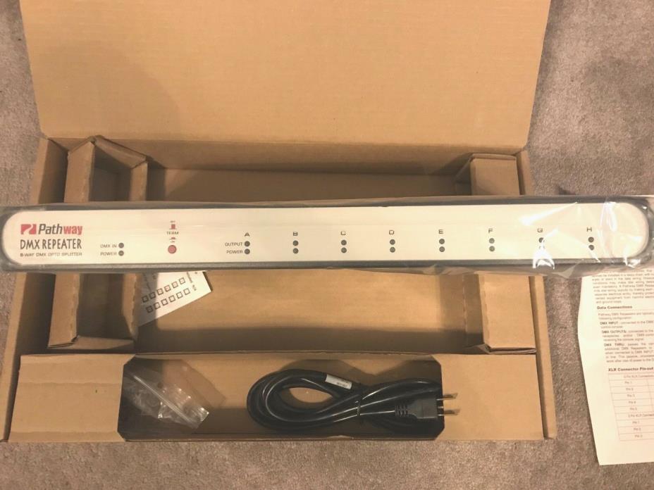 Pathway DMX Repeater/Splitter Model 9014 8 way, Rear 5-Pin Connectors