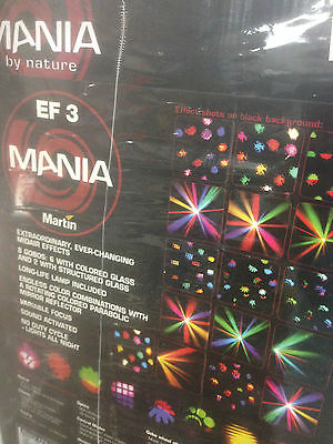 NEW!!! Martin Mania EF3 Multi Beam Gobo Effect 8 Gobos Sound Activated