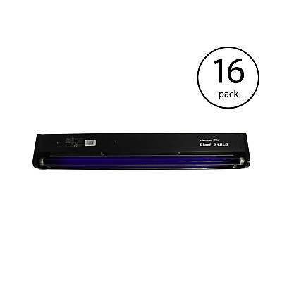 American DJ 24 Inch 20W Black Light Tube And Fixture For DJ Set/Party (16 Pack)