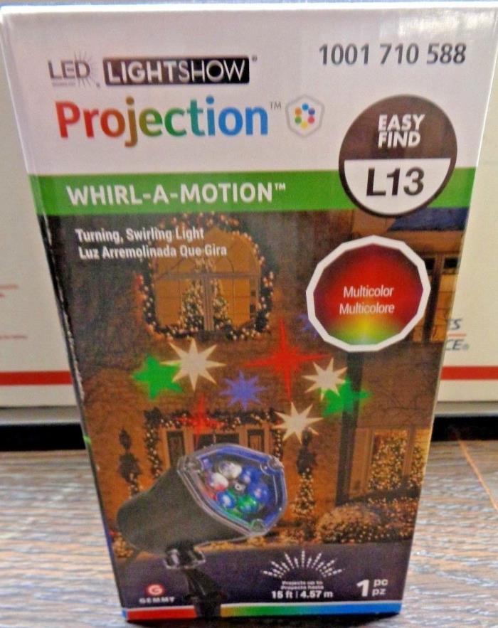 GEMMY Lightshow Projection Whirl-A-Motion LED Lights  SNOW FLAKES/STARS