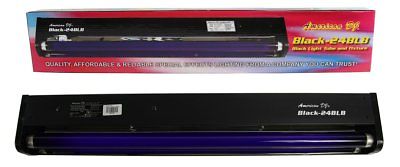 American DJ 24 Inch 20W Black Light Tube And Fixture For DJ Set/Party (12 Pack)
