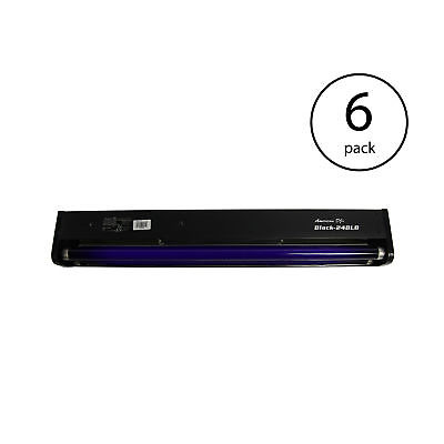 American DJ 24 Inch 20W Black Light Tube And Fixture For DJ Set/Party (6 Pack)