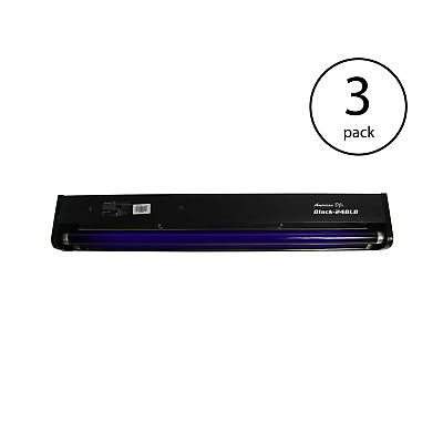 American DJ 24 Inch 20W Black Light Tube And Fixture For DJ Set/Party (3 Pack)